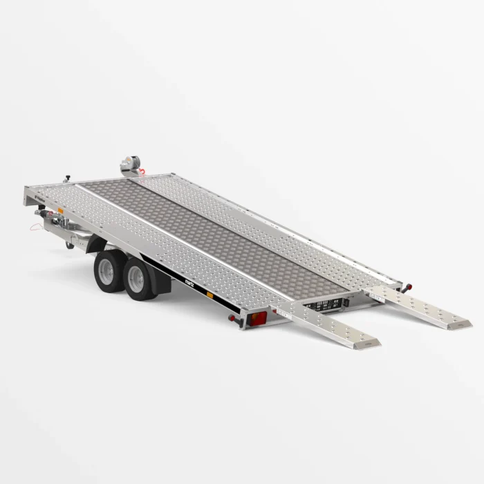 Remorcă transport auto Martz GT KIPPBAR 400/2 S 2,7T - Podea Oțel perforat + placaj - imagine 2