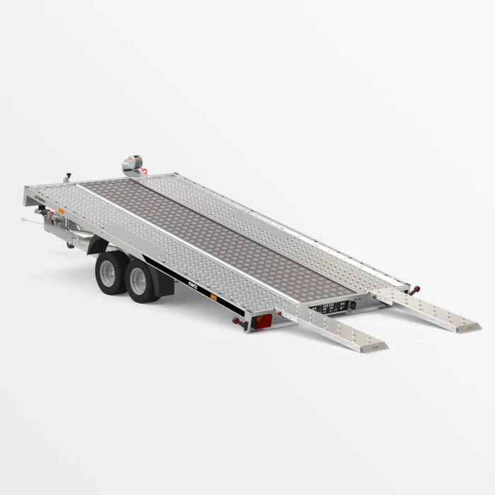 Remorcă transport auto Martz GT KIPPBAR 400/2 S 3T - Podea Oțel perforat + placaj - imagine 2