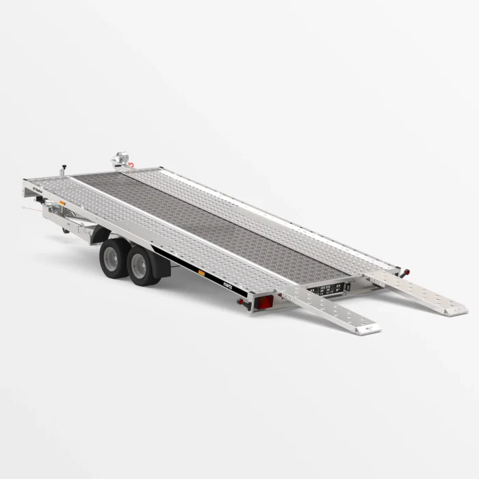 Remorcă transport auto Martz GT KIPPBAR 450/2 S 3T - Podea Oțel perforat + placaj - imagine 2