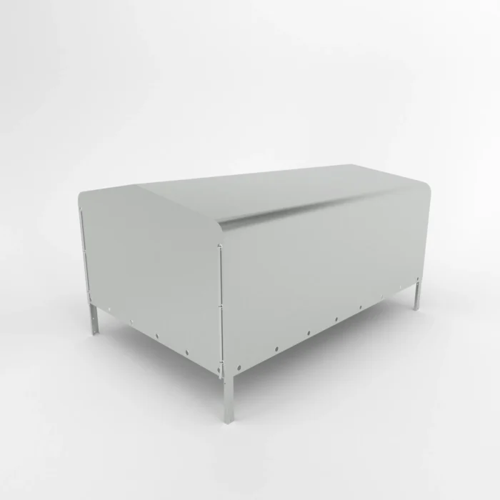 Prelată înaltă cu cadru pentru remorci 1510/150 H800 ECO gri - imagine 2
