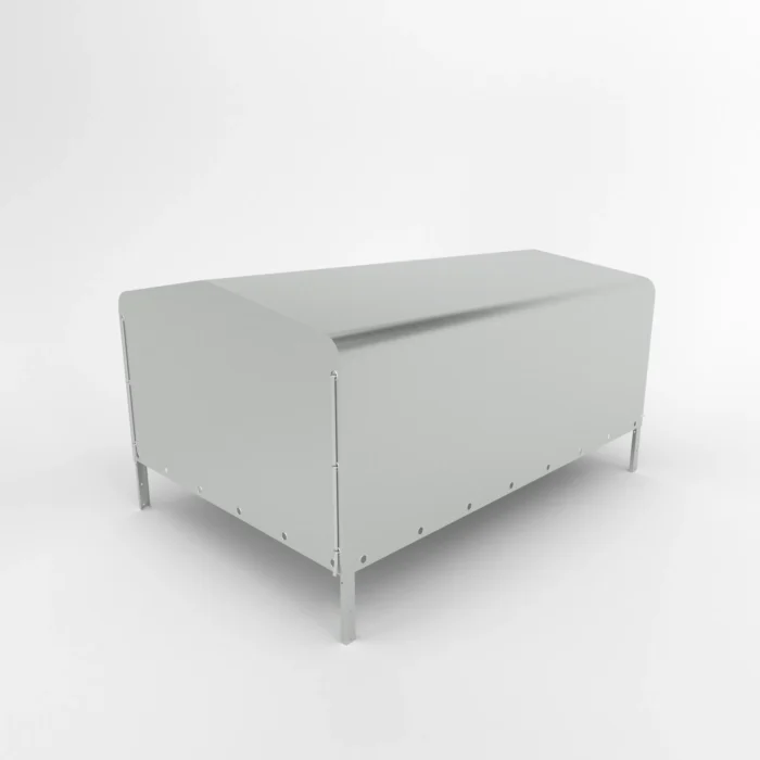 Prelată înaltă cu cadru pentru remorci 2010/200 H800 ECO gri - imagine 2