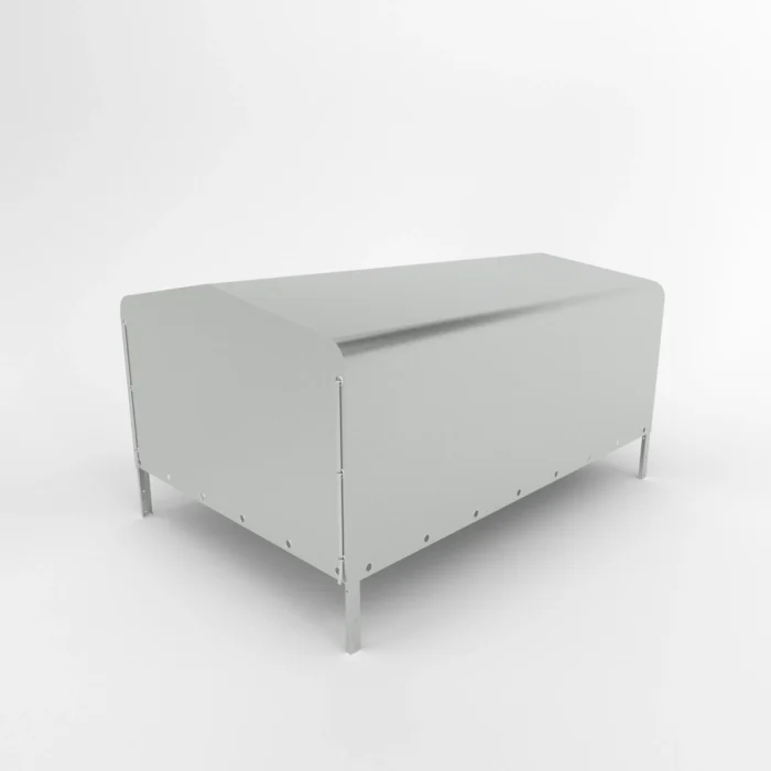 Prelată înaltă cu cadru pentru remorci 2012/201 H800 ECO gri - imagine 2