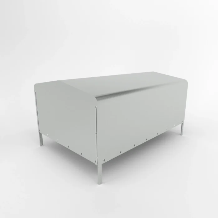 Prelată înaltă cu cadru pentru remorci 2312/230 H800 ECO gri - imagine 2