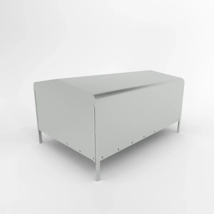 Prelată înaltă cu cadru pentru remorci 2312/230 H800 UNI gri - imagine 2
