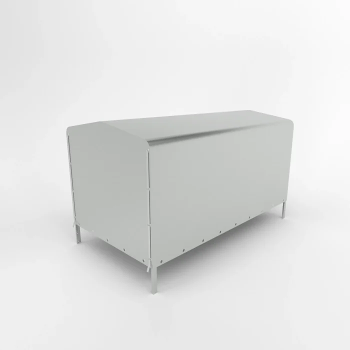 Prelată înaltă cu cadru pentru remorci 2612/264 H1100 ECO gri - imagine 2