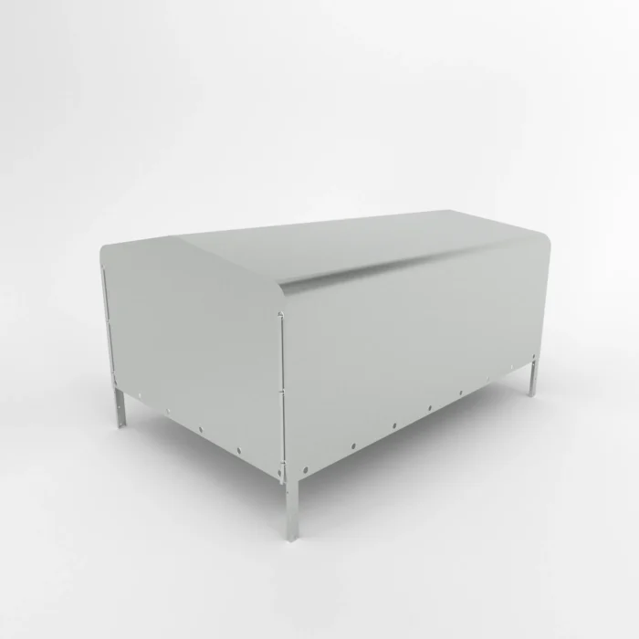 Prelată înaltă cu cadru pentru remorci 2612/264 H800 ECO gri - imagine 2
