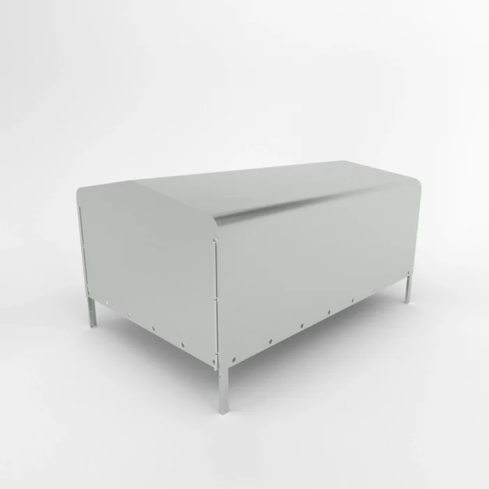 Prelată înaltă cu cadru pentru remorci 2612/264 H800 UNI gri - imagine 2