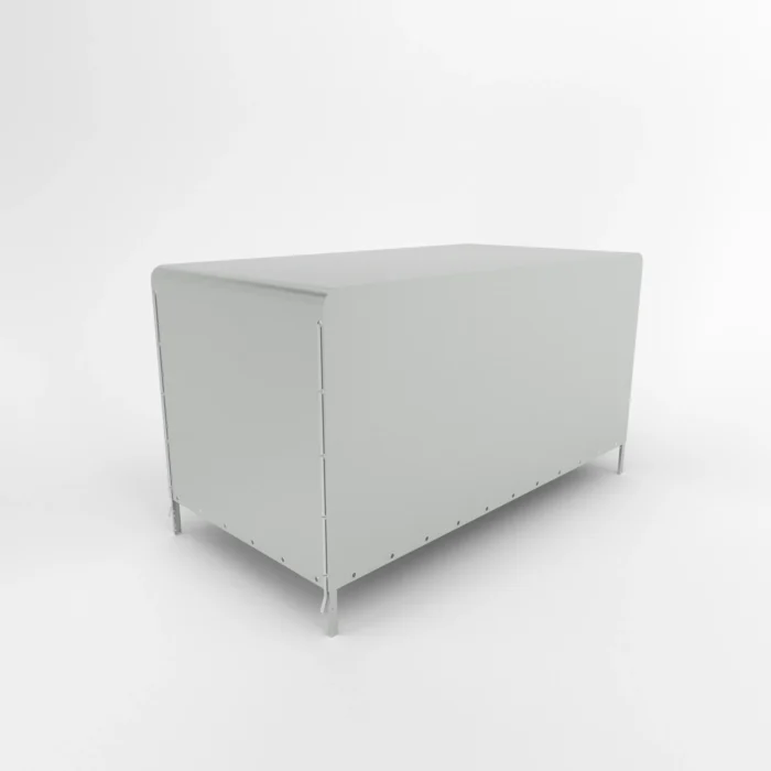 Prelată înaltă cu cadru pentru remorci 3015/296 H1400 UNI gri - imagine 2