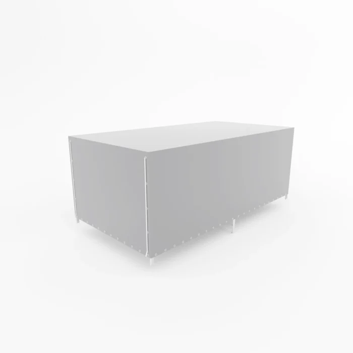 Prelată înaltă cu cadru pentru remorci 4021/400 H-1500 gri - imagine 2
